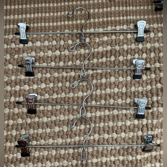 The Container Store Chrome Metal Add-On Skirt/Pant Hangers Set of 12 - Picture 2 of 3